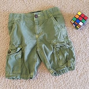 Mini Boden army green cargo shorts